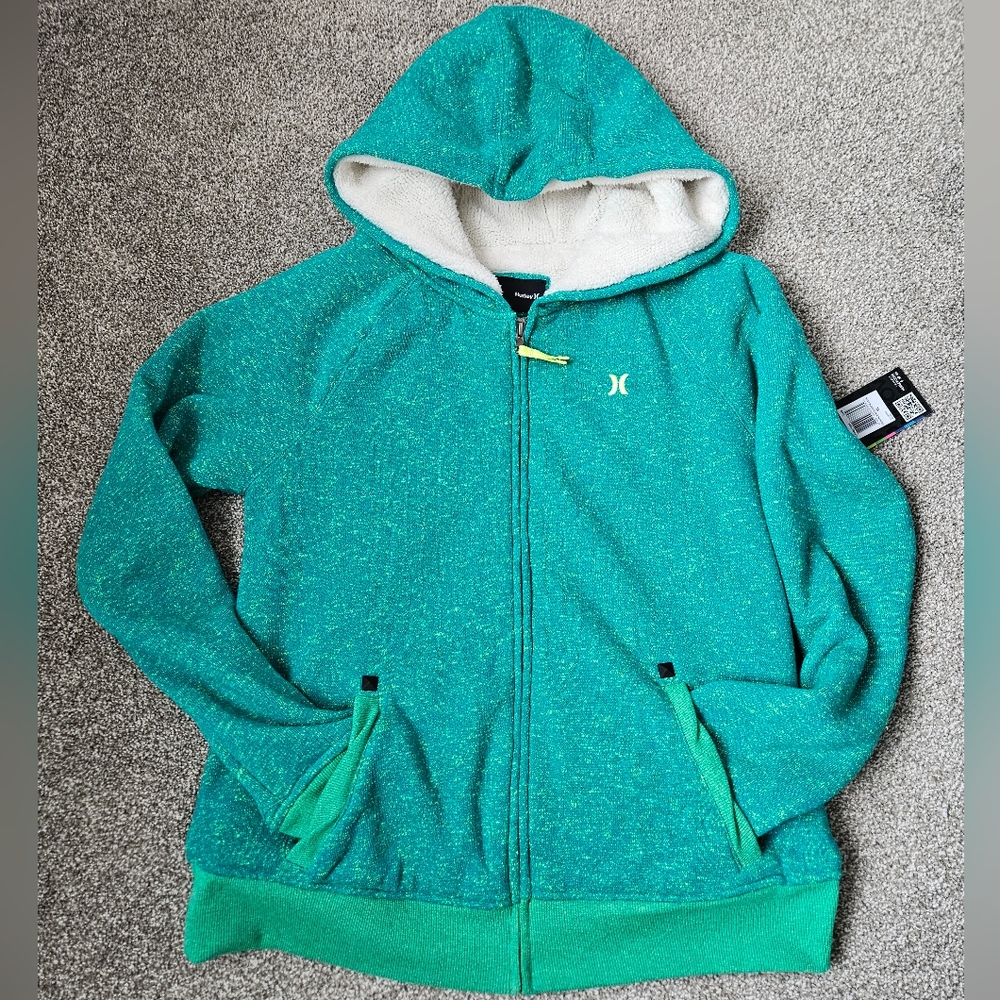 BNWT Hurley Full Zip Sherpa Hoodie Cozy L-XL